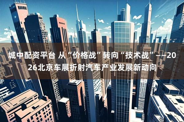 城中配资平台 从“价格战”转向“技术战”——2026北京车展折射汽车产业发展新动向